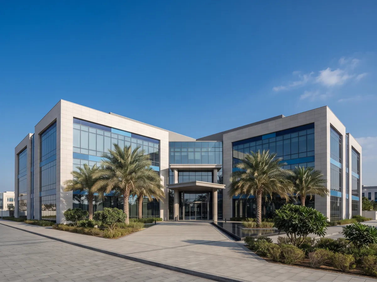 Modern office building in a UAE free zone